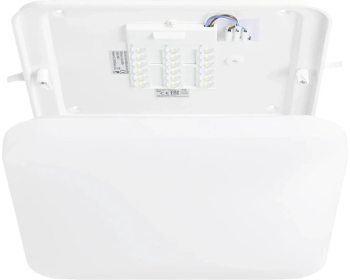 Witte LED-plafondlamp, open, interne elementen zichtbaar