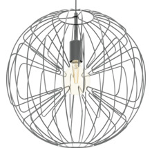 Hanglamp met metalen draadlampenkap en lamp