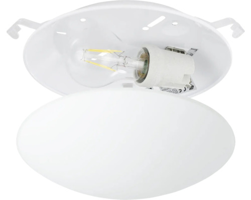 Witte plafondlamp met ledlamp