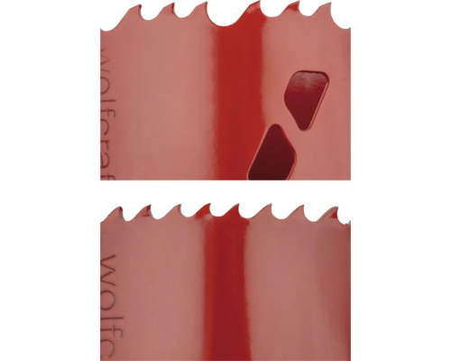 Detailopname van een gatenzaag.