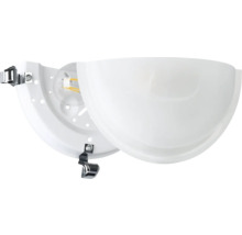 Halfronde witte wandlamp