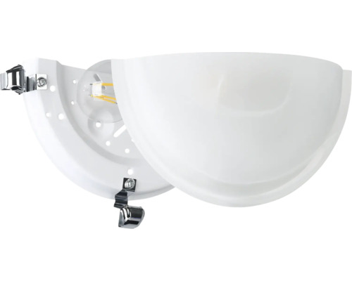 Halfronde witte wandlamp