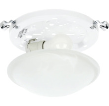 Plafondlamp met opaalwitte glazen kap