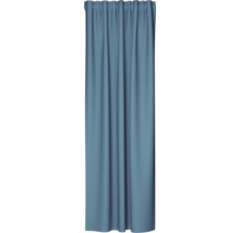 Blauw gordijn met plooien