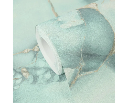 Getextureerde behangrol met marmerpatroon en fijne lijnen.