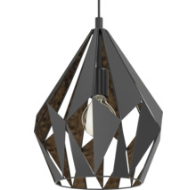 Hanglamp met geometrisch design van metaal en hout