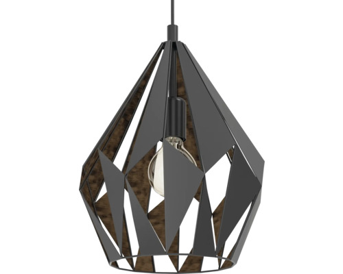 Hanglamp met geometrisch design van metaal en hout