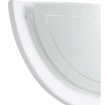 Halvemaanvormige wandlamp van glas