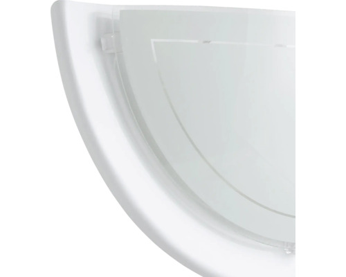 Halvemaanvormige wandlamp van glas