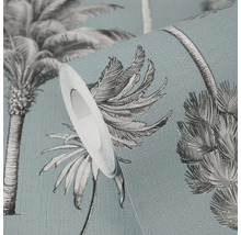 Rol vliesbehang met palmenpatroon en gestructureerd oppervlak