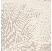 Detailopname van gestructureerd vliesbehang met een fijn grasachtig patroon en verticale lijnen.