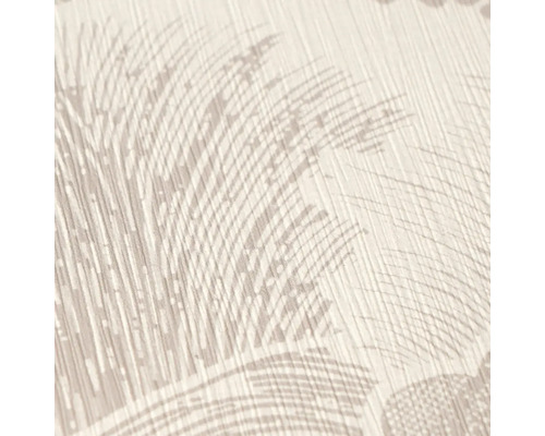 Detailopname van gestructureerd vliesbehang met een fijn grasachtig patroon en verticale lijnen.