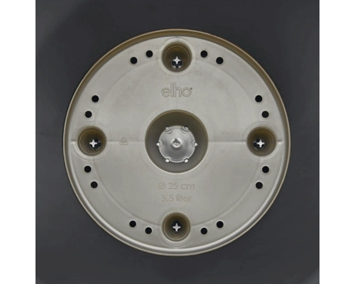 Elho logo, plantenpotbodem met een diameter van 25 cm en een volume van 5,5 liter