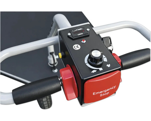 Bedieningspaneel met noodstopknop en bedieningselementen