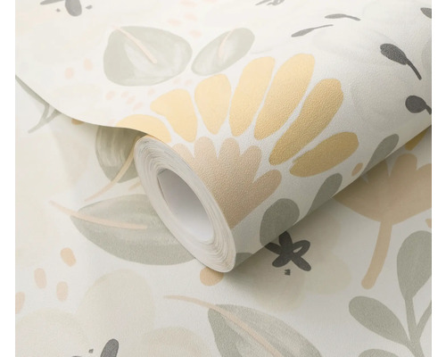 Behangrol met bloemmotief