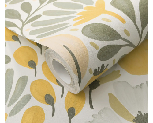 Rol behang met bloemmotief