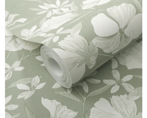 Behangrol met bloemmotief