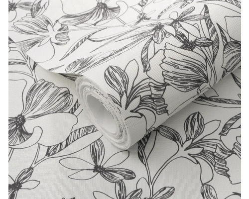 Behangrol met bloemmotief