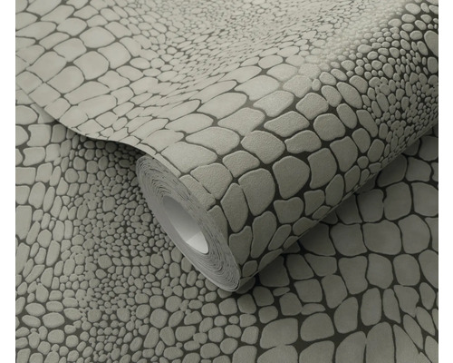 Behangrol met krokodillenleerlook