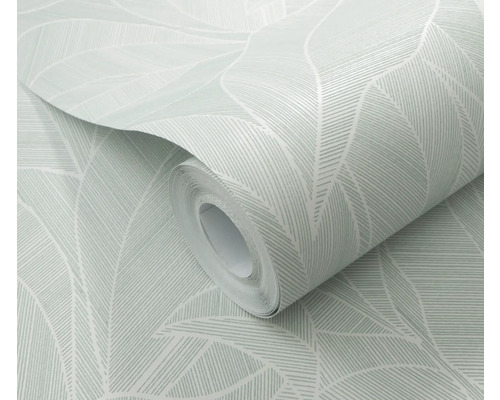 Behangrol met bladerpatroon