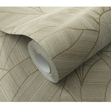 Rol behang met bladmotief