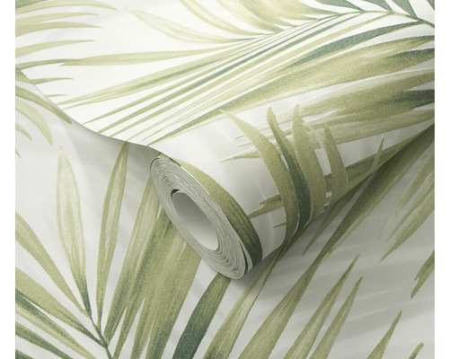 Behangrol met bladerdesign