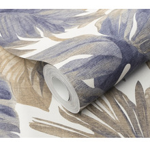 Rol behang met bladerpatroon