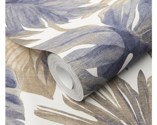 Rol behang met bladerpatroon