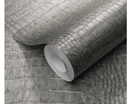 Rol behang met krokodillenpatroon