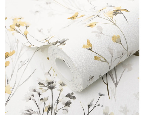 Behangrol met bloemmotief