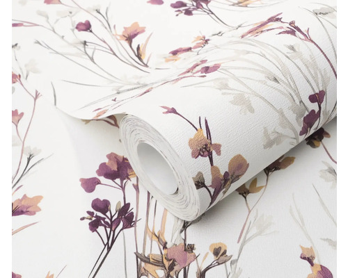 Behangrol met bloemmotief