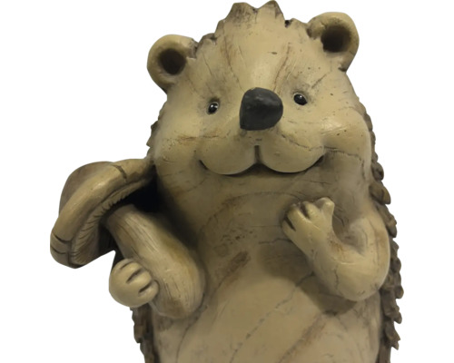 Decoratief beeldje egel met paddenstoel