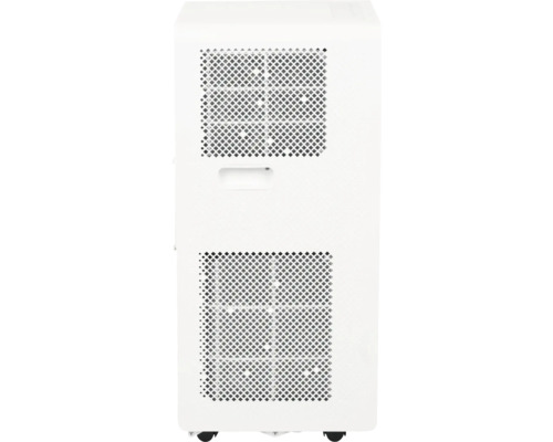 Wit mobiel klimaatregelingsapparaat met ventilatieroosters en handgreep