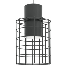 Hanglamp met zwarte metalen kooi