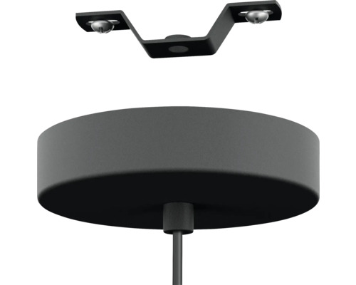 Plafondlampmontage met beugel en plafondkap