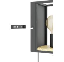 Gedetailleerde weergave van een plank met wandmontage