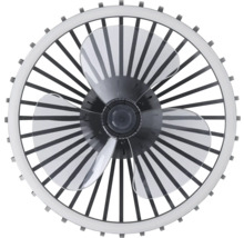 Plafondventilator met drie bladen en lampenring