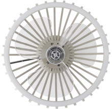 Plafondventilator met drie bladen en verlichting