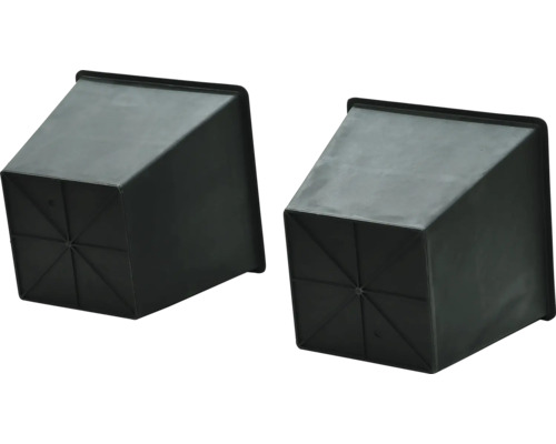 Twee vierkante plantenbakken van kunststof