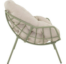 Tuinstoel met metalen frame en gewatteerd kussen