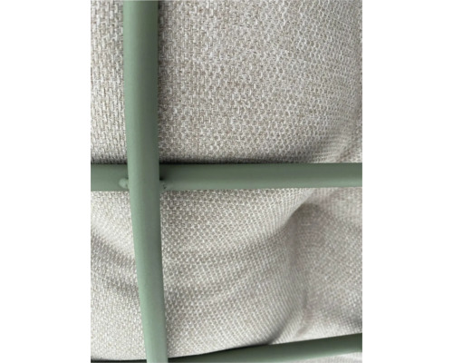 Detailopname van een tuinmeubel met textielbekleding