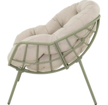 Tuinstoel met metalen frame en gestoffeerd zitkussen