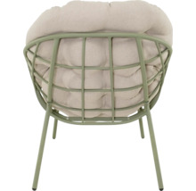 Tuinstoel met metalen frame en comfortabele zitkussens