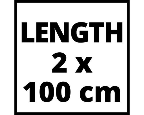 Lengte 2 x 100 cm