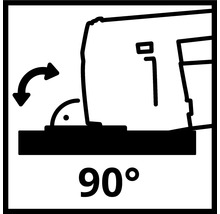 Symbool voor 90 graden draaiing