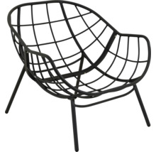 Zwarte draadstoel voor de tuin