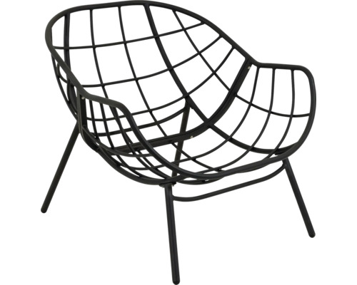 Zwarte draadstoel voor de tuin