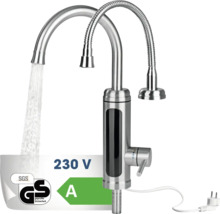 Elektrische kraan met twee uitlopen, 230 volt en veiligheidskeurmerk