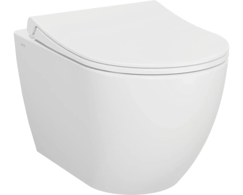 Wandcloset met diepspoeling en gesloten spoelrand