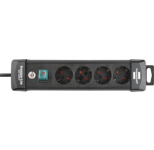 Verlengsnoer met vier stopcontacten en schakelaar